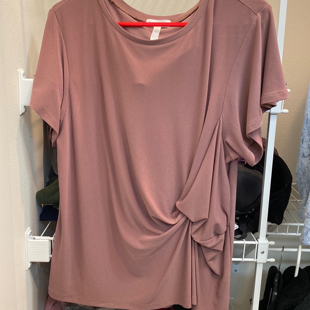 Plum blouse with side detail